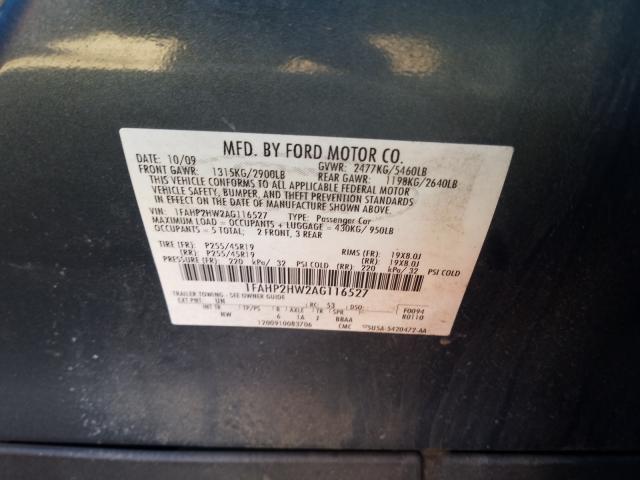 Photo 9 VIN: 1FAHP2HW2AG116527 - FORD TAURUS SEL 