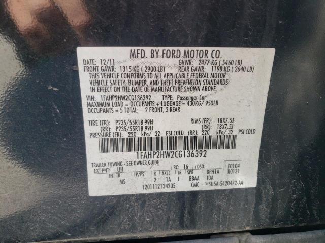 Photo 11 VIN: 1FAHP2HW2CG136392 - FORD TAURUS 