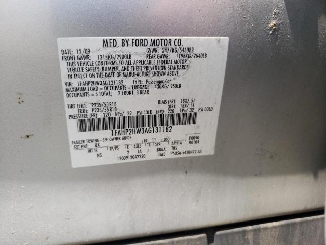 Photo 9 VIN: 1FAHP2HW3AG131182 - FORD TAURUS SEL 