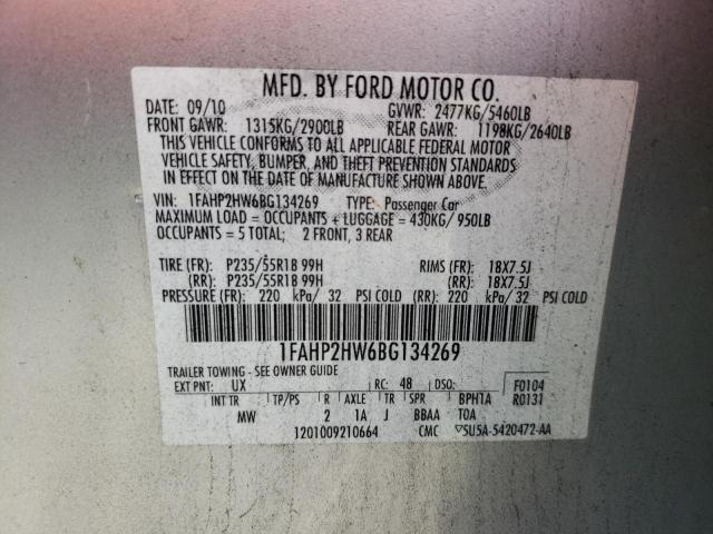 Photo 12 VIN: 1FAHP2HW6BG134269 - FORD TAURUS 