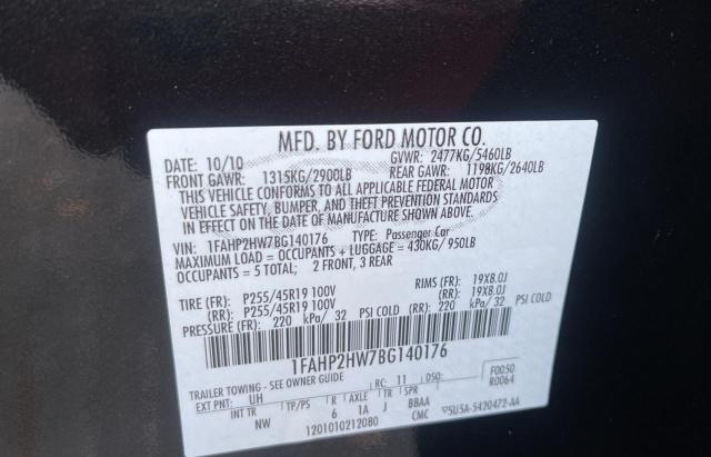 Photo 9 VIN: 1FAHP2HW7BG140176 - FORD TAURUS SEL 