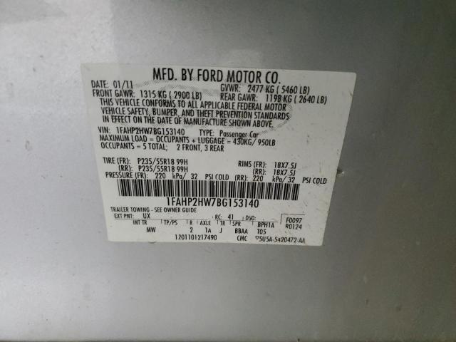 Photo 12 VIN: 1FAHP2HW7BG153140 - FORD TAURUS SEL 