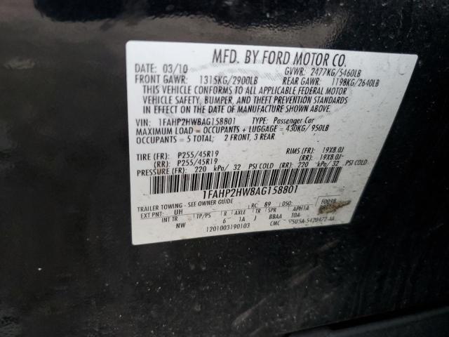 Photo 11 VIN: 1FAHP2HW8AG158801 - FORD TAURUS 