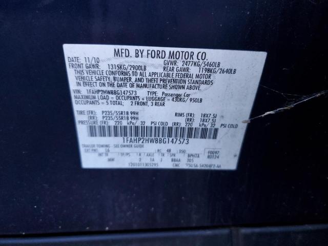 Photo 11 VIN: 1FAHP2HW8BG147573 - FORD TAURUS 