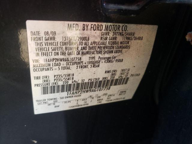 Photo 9 VIN: 1FAHP2HW9AG107758 - FORD TAURUS SEL 