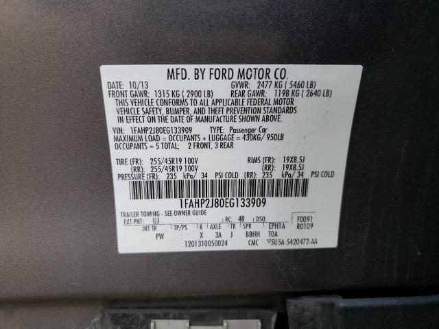 Photo 12 VIN: 1FAHP2J80EG133909 - FORD TAURUS 