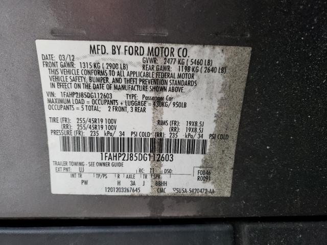 Photo 11 VIN: 1FAHP2J85DG112603 - FORD TAURUS LIM 