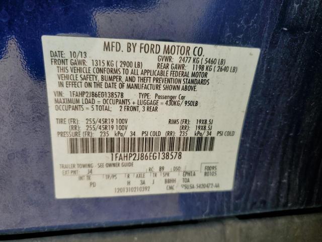 Photo 12 VIN: 1FAHP2J86EG138578 - FORD TAURUS LIM 