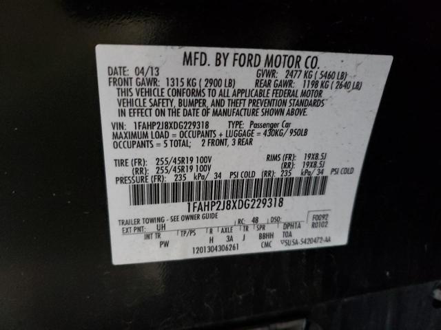 Photo 9 VIN: 1FAHP2J8XDG229318 - FORD TAURUS LIM 