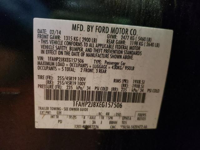 Photo 9 VIN: 1FAHP2J8XEG157506 - FORD TAURUS LIM 