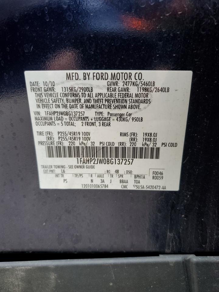 Photo 11 VIN: 1FAHP2JW0BG137257 - FORD TAURUS 