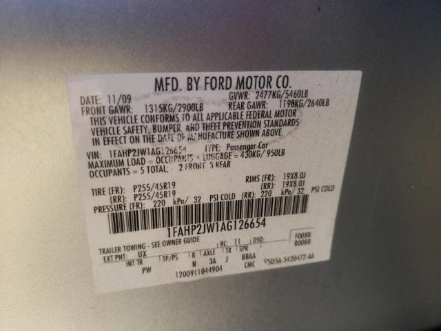 Photo 9 VIN: 1FAHP2JW1AG126654 - FORD TAURUS LIM 