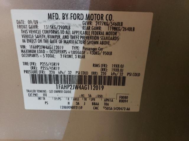 Photo 11 VIN: 1FAHP2JW4AG112019 - FORD TAURUS LIM 