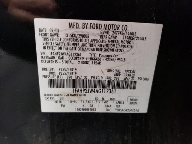 Photo 11 VIN: 1FAHP2JW4AG112361 - FORD TAURUS LIM 