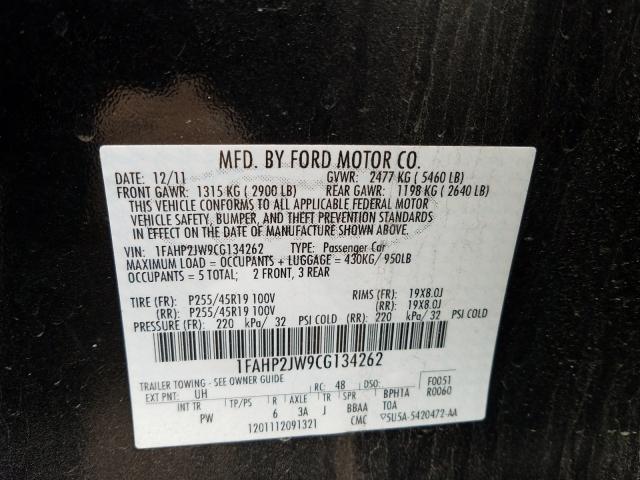 Photo 9 VIN: 1FAHP2JW9CG134262 - FORD TAURUS LIM 