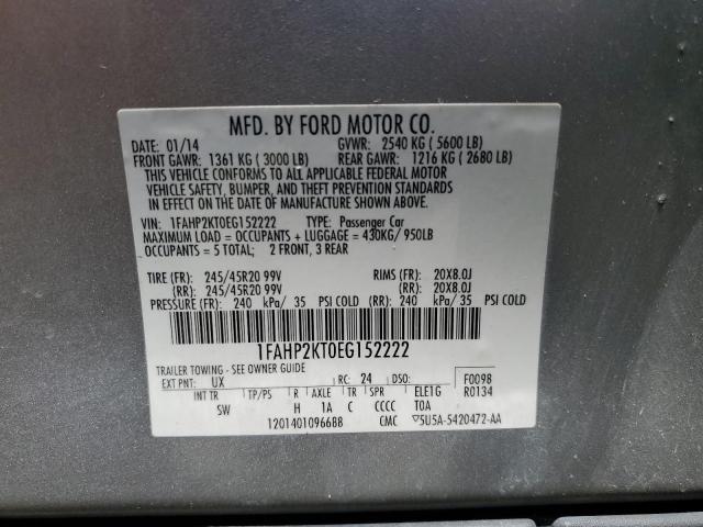 Photo 11 VIN: 1FAHP2KT0EG152222 - FORD TAURUS SHO 