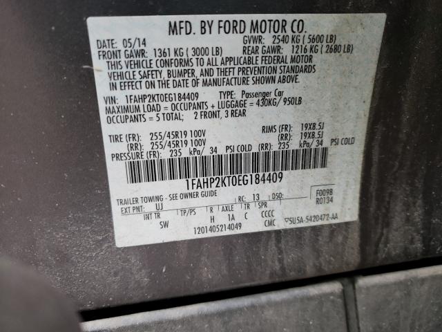 Photo 9 VIN: 1FAHP2KT0EG184409 - FORD TAURUS SHO 