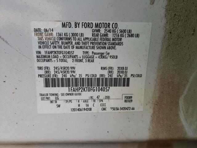 Photo 9 VIN: 1FAHP2KT0FG104057 - FORD TAURUS SHO 