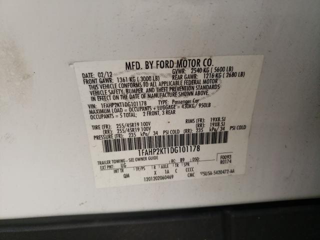 Photo 9 VIN: 1FAHP2KT1DG101178 - FORD TAURUS SHO 