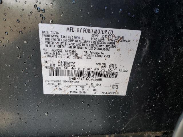 Photo 11 VIN: 1FAHP2KT1GG103680 - FORD TAURUS SHO 