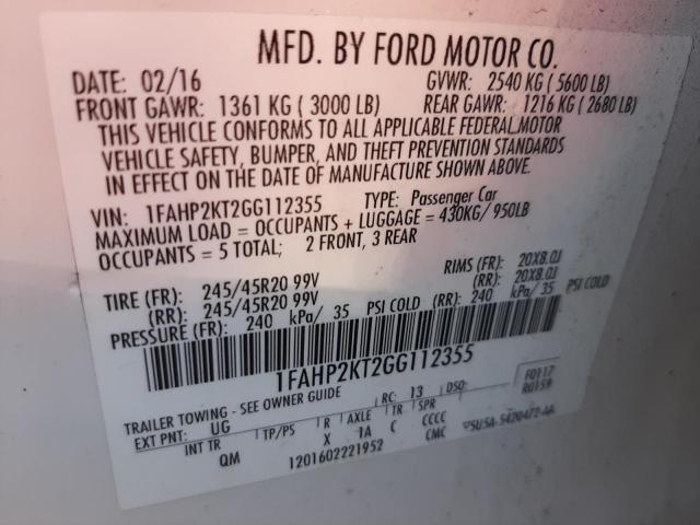 Photo 12 VIN: 1FAHP2KT2GG112355 - FORD TAURUS 