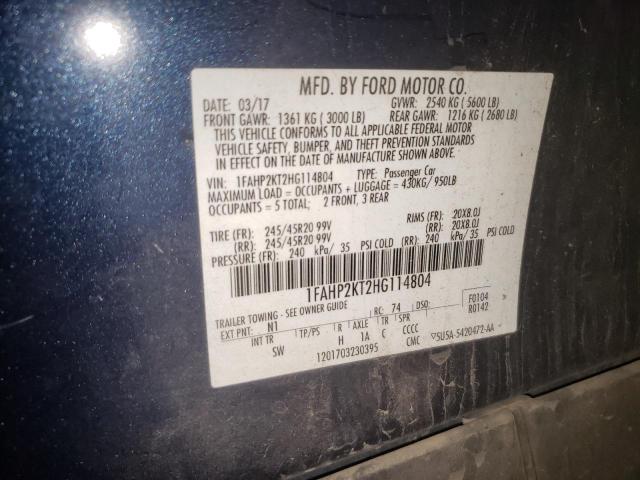 Photo 12 VIN: 1FAHP2KT2HG114804 - FORD TAURUS SHO 