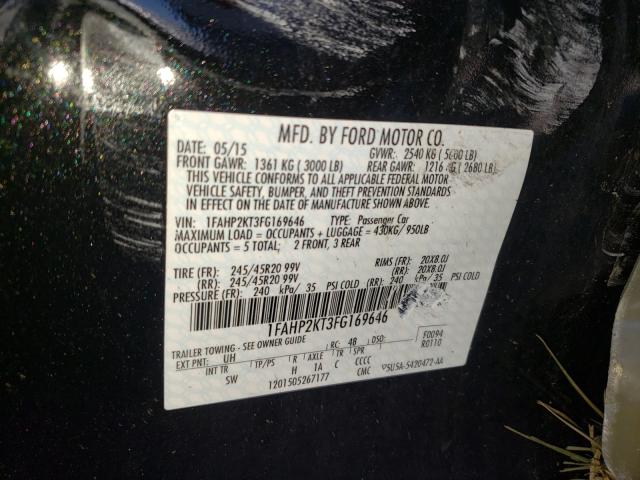 Photo 9 VIN: 1FAHP2KT3FG169646 - FORD TAURUS SHO 