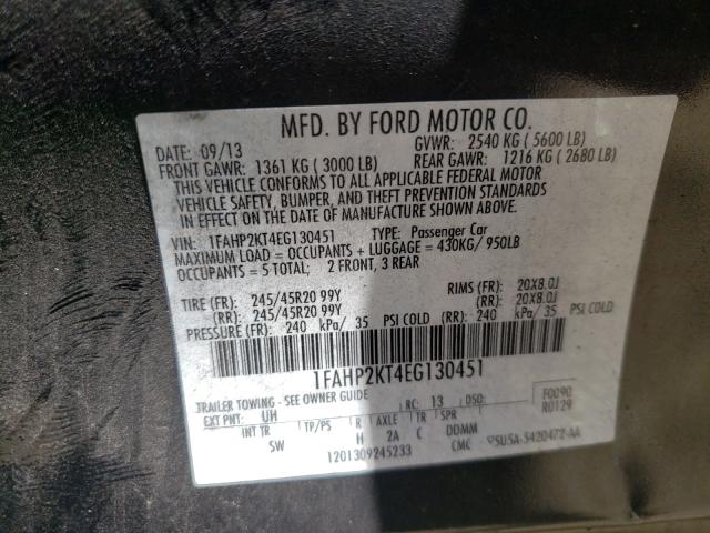 Photo 9 VIN: 1FAHP2KT4EG130451 - FORD TAURUS SHO 