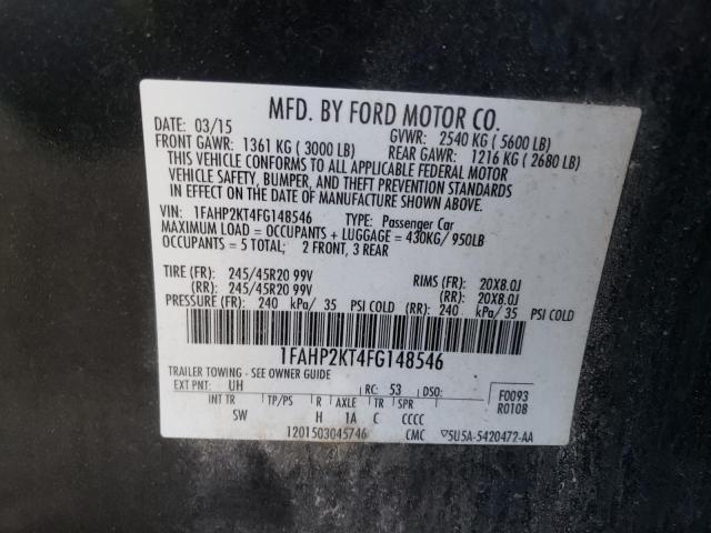 Photo 11 VIN: 1FAHP2KT4FG148546 - FORD TAURUS SHO 