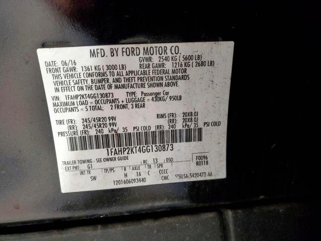 Photo 9 VIN: 1FAHP2KT4GG130873 - FORD TAURUS SHO 