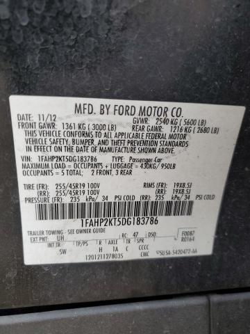 Photo 11 VIN: 1FAHP2KT5DG183786 - FORD TAURUS SHO 