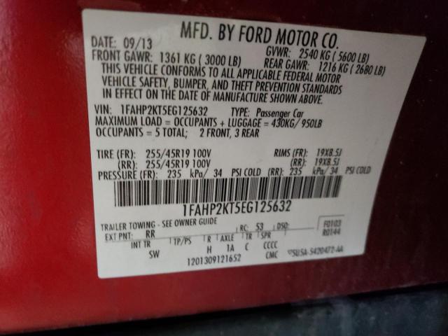 Photo 12 VIN: 1FAHP2KT5EG125632 - FORD TAURUS SHO 