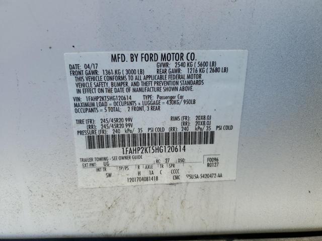 Photo 9 VIN: 1FAHP2KT5HG120614 - FORD TAURUS SHO 