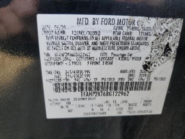 Photo 11 VIN: 1FAHP2KT6BG122962 - FORD TAURUS SHO 