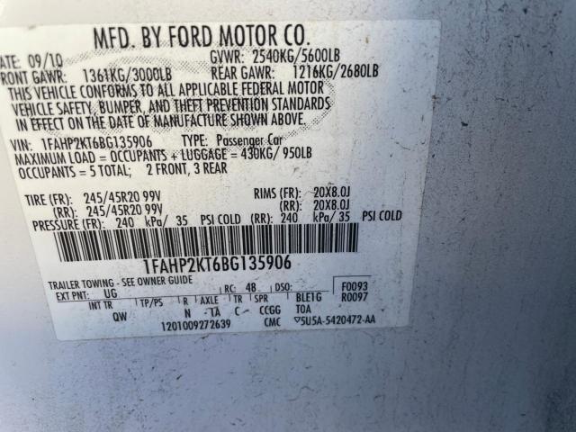 Photo 9 VIN: 1FAHP2KT6BG135906 - FORD TAURUS SHO 