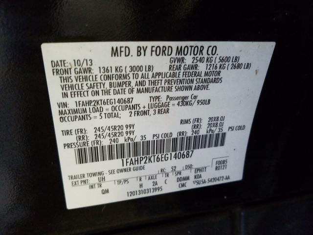 Photo 9 VIN: 1FAHP2KT6EG140687 - FORD TAURUS SHO 