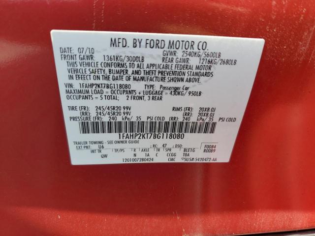 Photo 11 VIN: 1FAHP2KT7BG118080 - FORD TAURUS SHO 