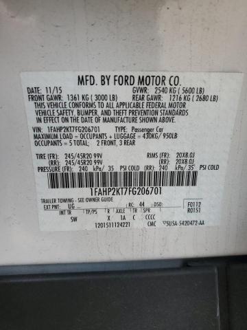 Photo 11 VIN: 1FAHP2KT7FG206701 - FORD TAURUS SHO 