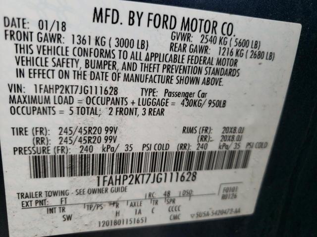 Photo 9 VIN: 1FAHP2KT7JG111628 - FORD TAURUS 