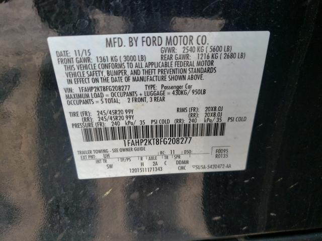 Photo 9 VIN: 1FAHP2KT8FG208277 - FORD TAURUS SHO 