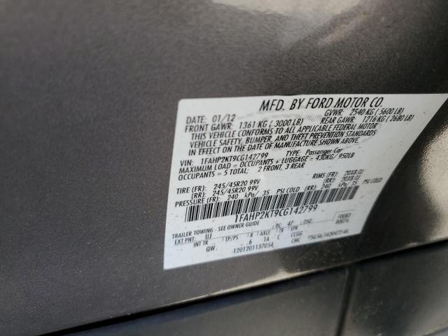 Photo 11 VIN: 1FAHP2KT9CG142799 - FORD TAURUS 