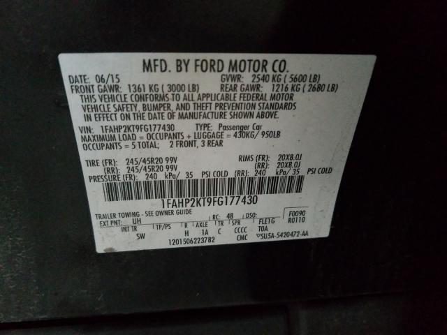 Photo 9 VIN: 1FAHP2KT9FG177430 - FORD TAURUS SHO 