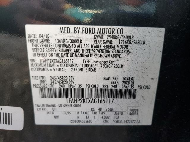 Photo 9 VIN: 1FAHP2KTXAG165117 - FORD TAURUS SHO 