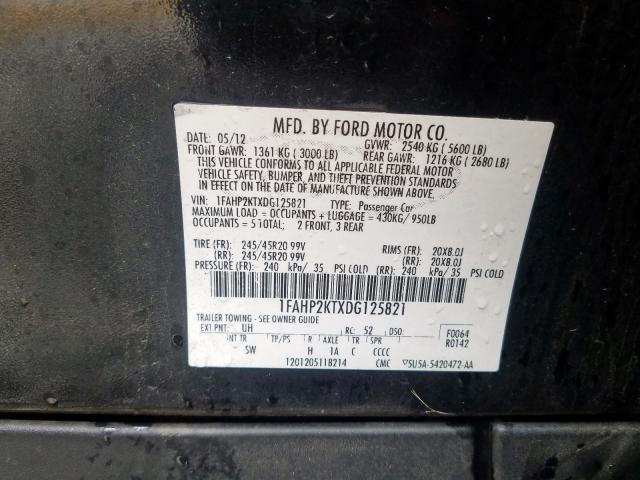 Photo 9 VIN: 1FAHP2KTXDG125821 - FORD TAURUS SHO 