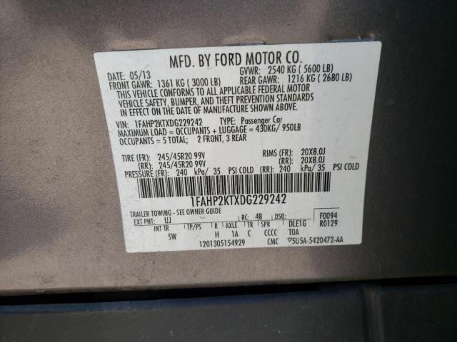 Photo 9 VIN: 1FAHP2KTXDG229242 - FORD TAURUS SHO 