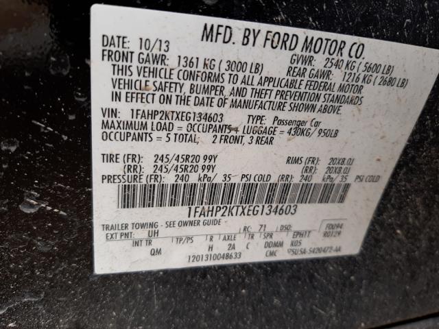 Photo 9 VIN: 1FAHP2KTXEG134603 - FORD TAURUS SHO 