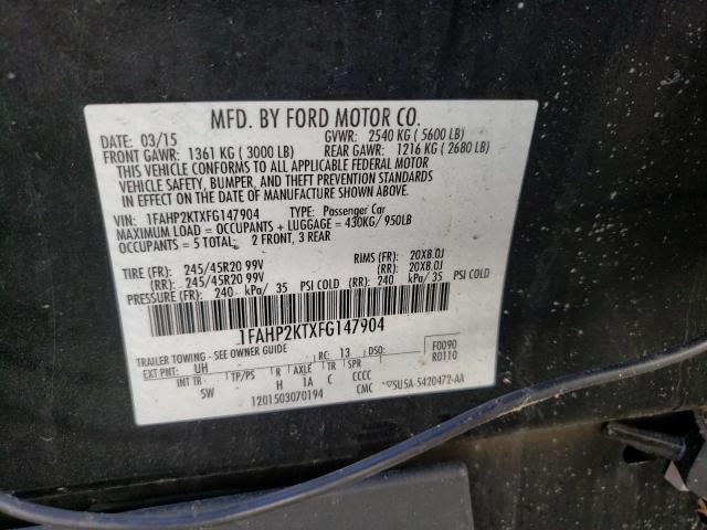 Photo 9 VIN: 1FAHP2KTXFG147904 - FORD TAURUS SHO 