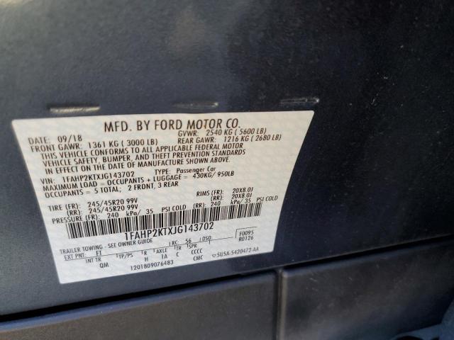 Photo 9 VIN: 1FAHP2KTXJG143702 - FORD TAURUS SHO 