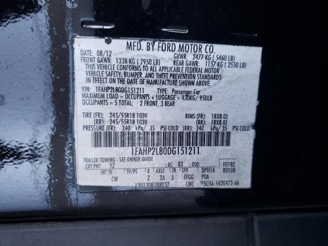 Photo 9 VIN: 1FAHP2L80DG151211 - FORD TAURUS POL 