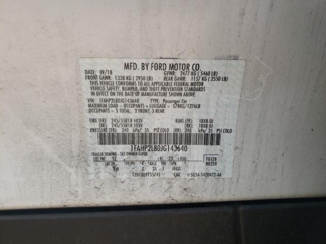 Photo 9 VIN: 1FAHP2L80JG143640 - FORD TAURUS POL 